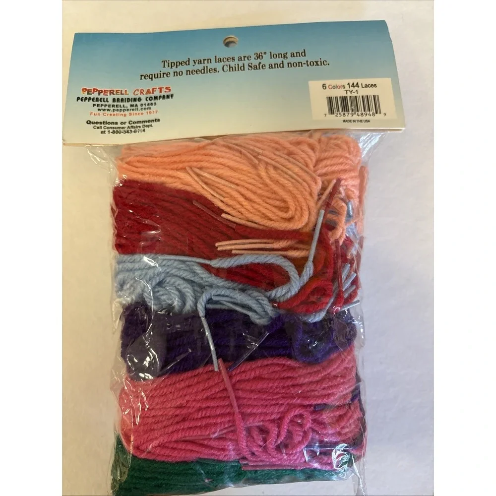 Tipped Yarn Laces  Kit 144 CT 36